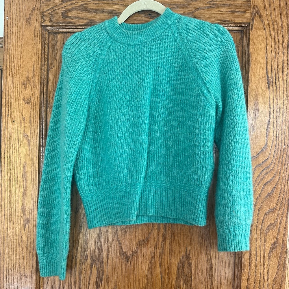 SOLD Sezane Turquoise Women's Turtleneck Sweater